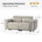 Gaitano 67.5" Modern Genuine Leather Power Reclining Loveseat Sofa with Adjustable Headrest-1361675976