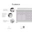 Meuble-lavabo de comptoir en marbre blanc de 72 po avec robinets Derby-31593722