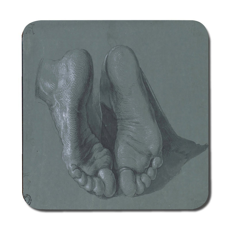 Artistic Feet Sketch Placemat and Coaster Set for Dining Room