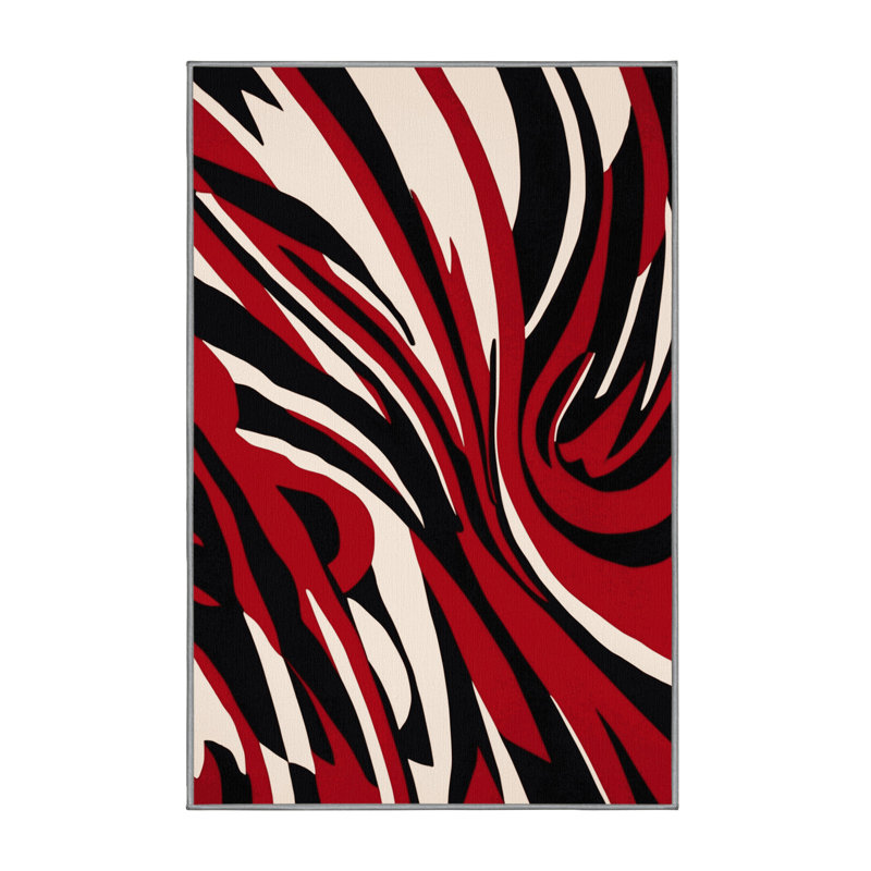 Crimson Path Rug, Rectangle 2' x 3'