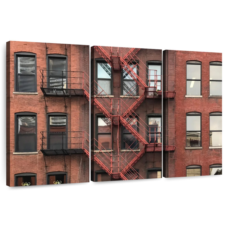 Lilie Chicago Apartment Fire Escape Stairs, 20" H x 33" W