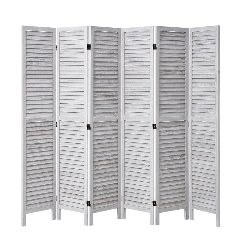 Paravent en bois pliable à 6 panneaux, 170 cm de hauteur, cloison intérieure ajourée en bois, paravent décoratif portatif, idéal pour la maison, le bureau, le restaurant et la chambre, conçu pour séparer les pièces.