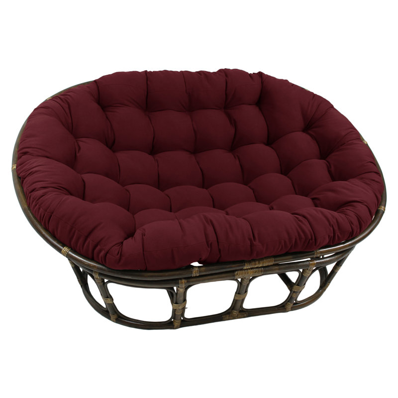 Bocanegra 63" Wide Tufted Papasan Chair, Bourgogne