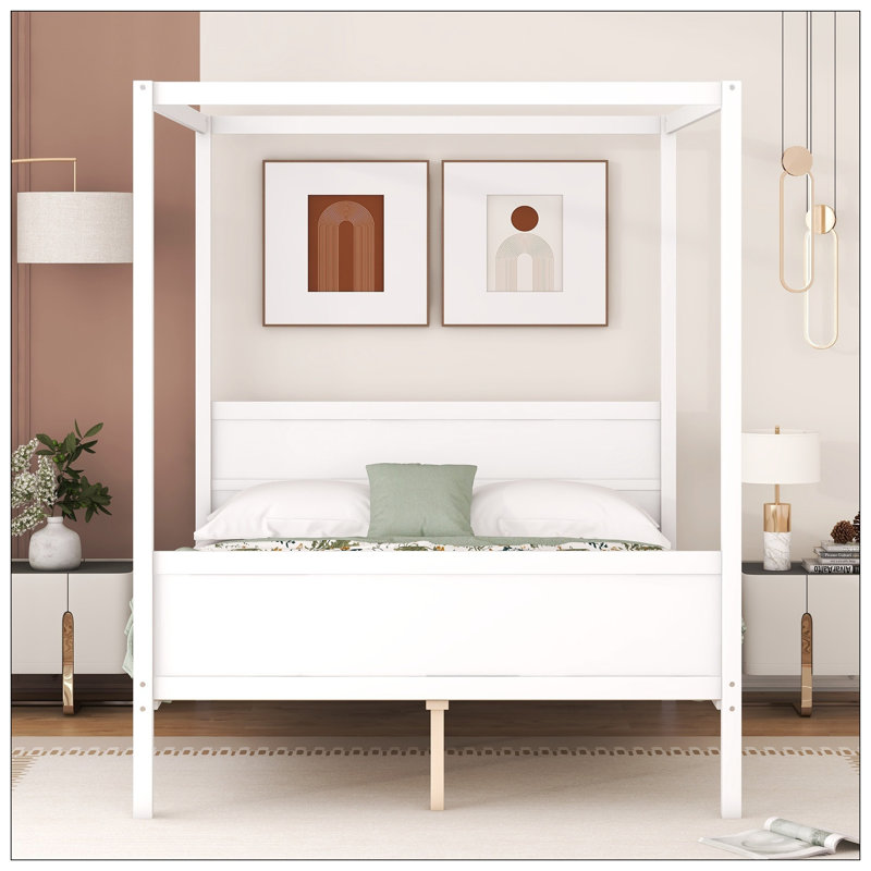Lit pour chambre à coucher, Blanc