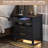  24'' Tall 2 -Drawer End Tables with Storage and Built-in Outlets, Sensing Led Lights for Living Room,Bedroom-1677825544