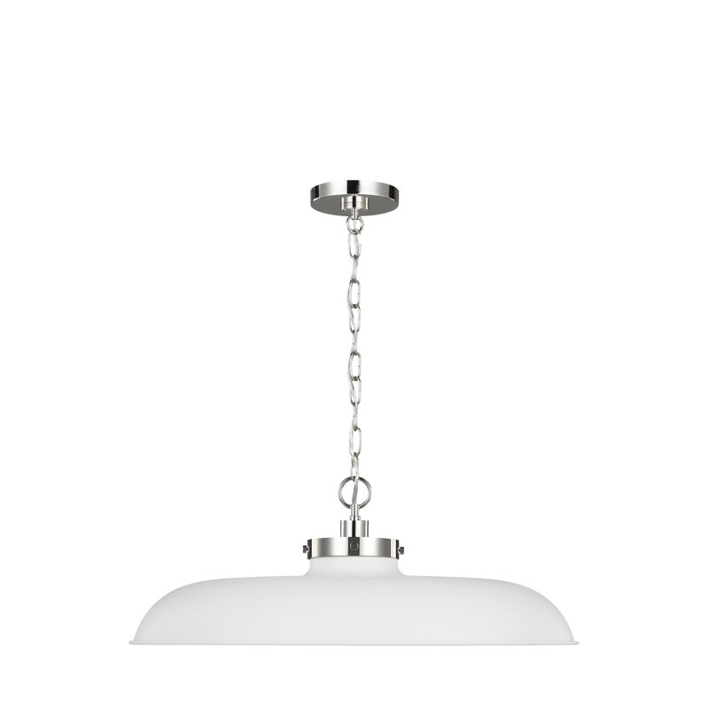 Wellfleet 1 - Light Pendant, Polished Nickel, Midnight Black
