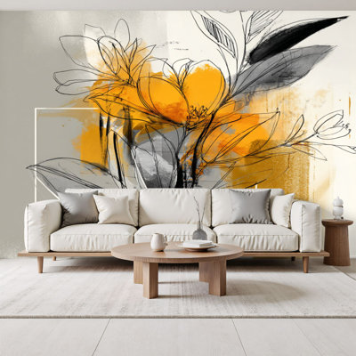 Papier peint adhésif mural bohème Boho