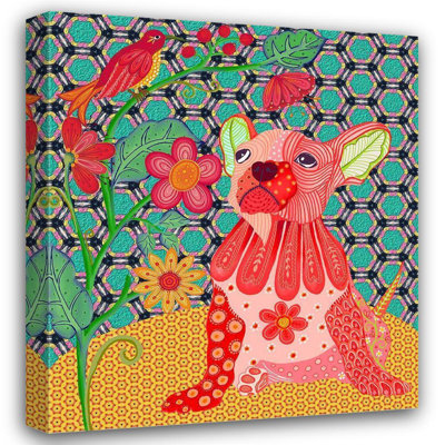 Art sur toile tendue avec Art Gallery HUE and MI and Sangita: Red Pug