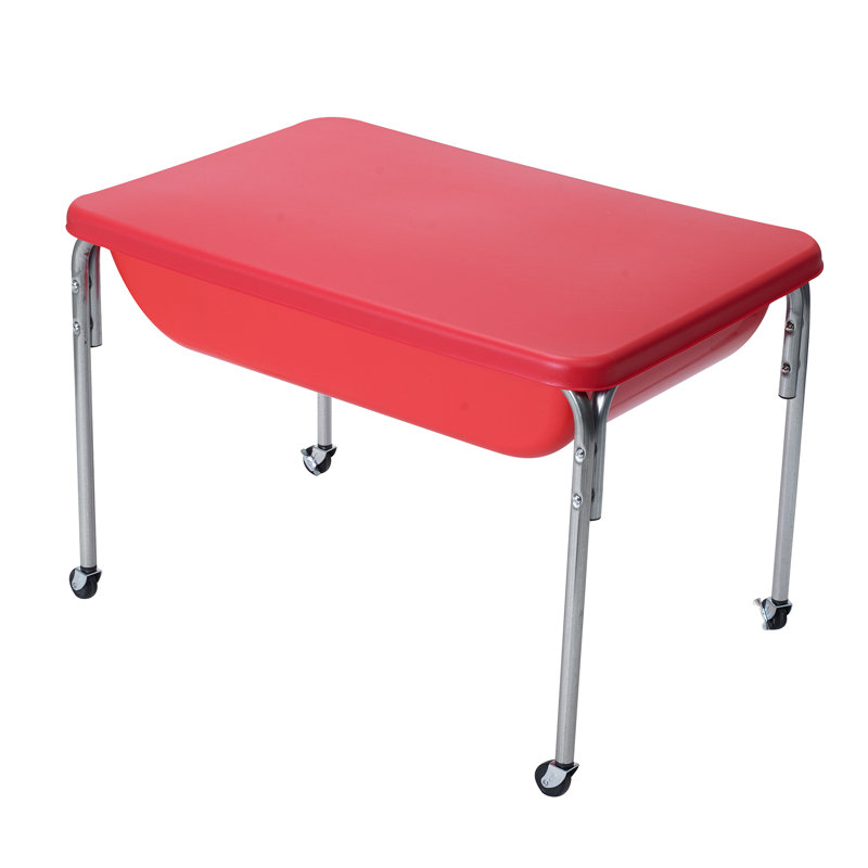 Table sensorielle rouge moyen - table et couvercle 24 po