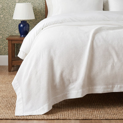Couverture d'été 100% coton tissé gaufré léger