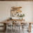 6-light 30"W Modern Farmhouse Natural Wood Drum Light with Hand‑woven Cotton Rope Shade for Dining Room or Bedroom
