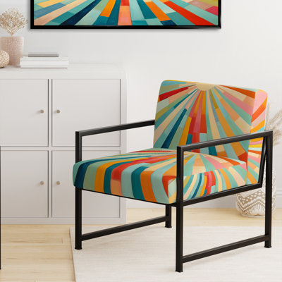 Chaise d'appoint rembourrée Mid Century