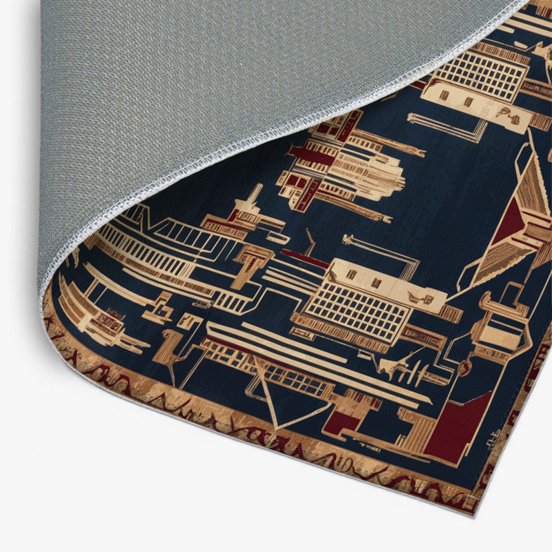 ArtDeco Gray Indoor and Outdoor Area Rug, Rectangle 8' x 10'
