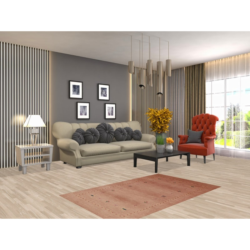 Tapis tribal de style Gabbeh 3 x 5