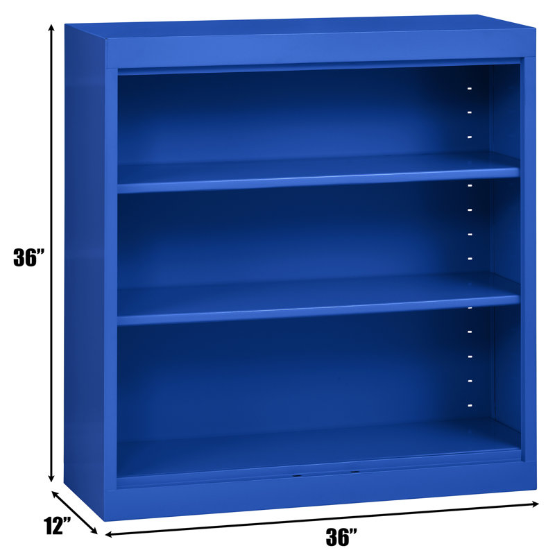  Armoire de rangement simple en acier de calibre 24 (H 36 po x l 36 po x P 12 po), Bleu