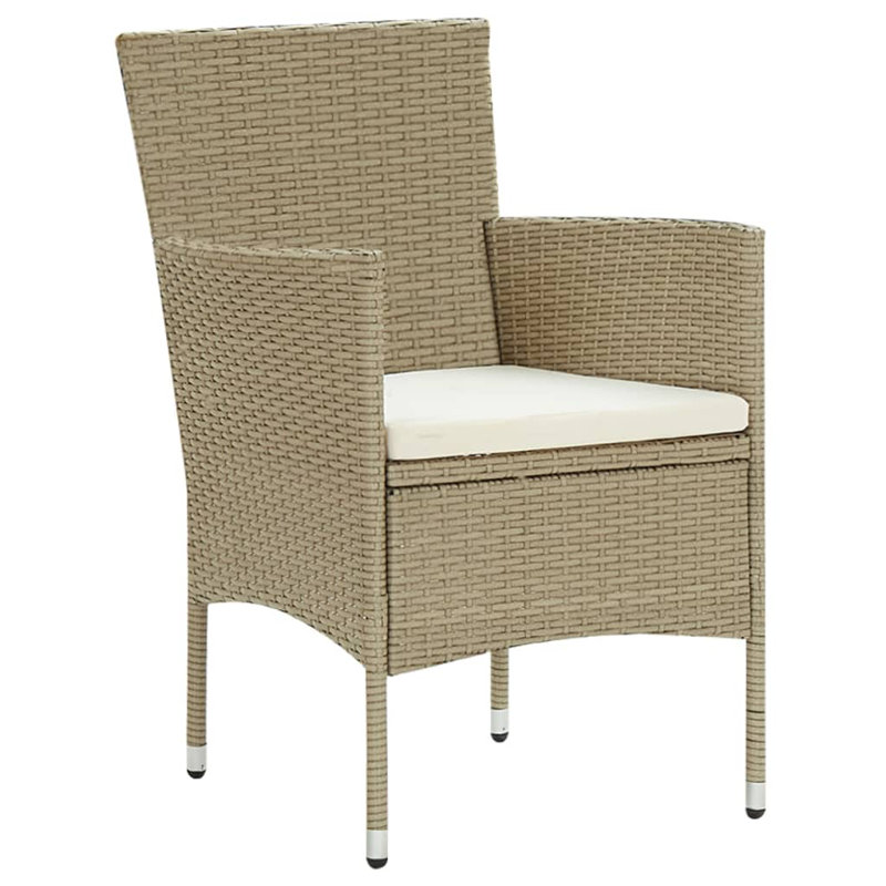Chaise avec accoudoirs en brun, Beige, Beige