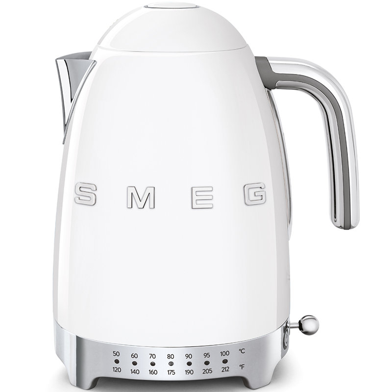 SMEG 50's Retro Style 7-Cup Variable Temperature Electric Kettle, White