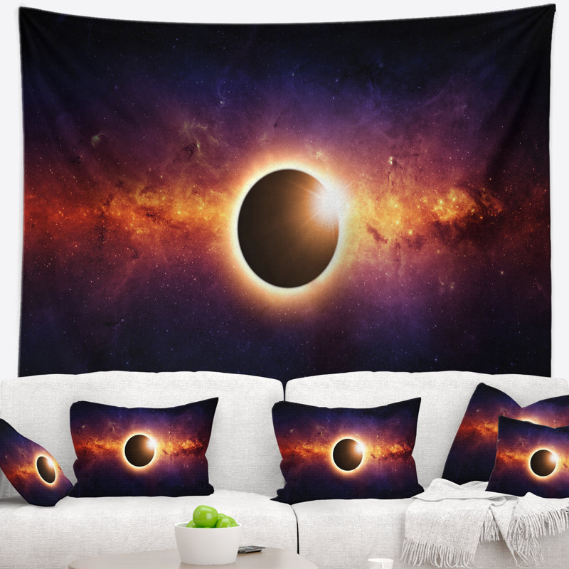Tapisserie spacescape full eclipse view, H 50 po x l 60 po