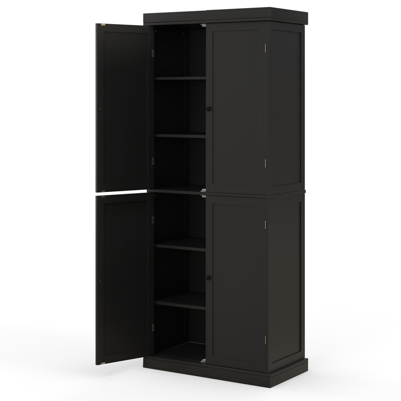 Alza 184cm Kitchen Pantry, Black