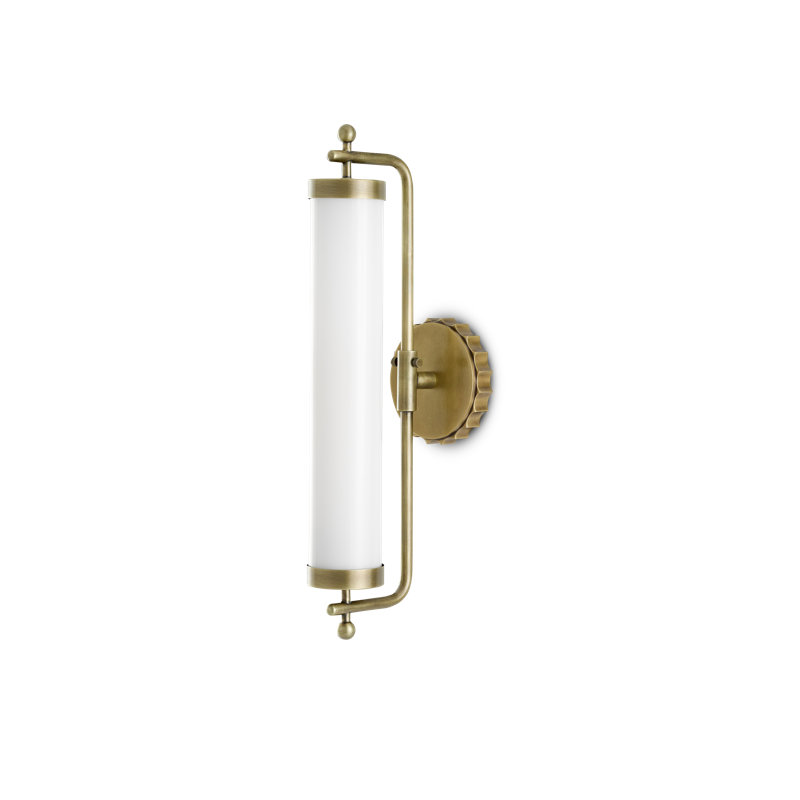 Barry Goralnick 1 - Light Armed Sconce, Antique Brass