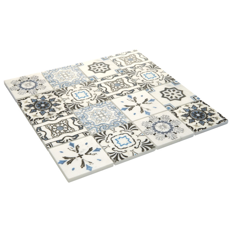 Carrelage mosaïque en pierre naturelle 3 x 3 Itona (10 pièces par carton) (9,70 pieds carrés par carton)