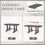 Table de salle à manger 60-78 pouces à rallonge en bois avec rallonge amovible pour des sièges polyvalents et un décor élégant-292939931
