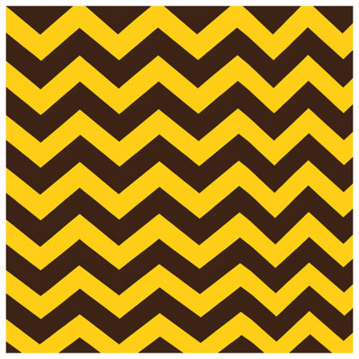 Brown Yellow Zigzag Quilted Bedspread All Sizes
