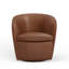 Fauteuil demi-tonneau pivotant 100% cuir italien Crandell-795068833