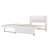 Twin Size Upholstered Platform Bed with Trundle, Trundle Can Be Flat or Raised, Space-Saving Design, Beige-649852985