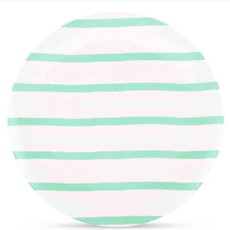 Thurlestone Set Of 4 Stripe Plates - Stripe Mint