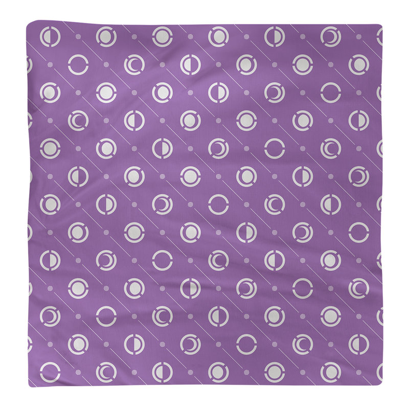 Serviette de coton deux couleurs en lune à phases Noira Gothard, H 0,1 po x l 22 po x P 22 po, Violet, Polyester sergé