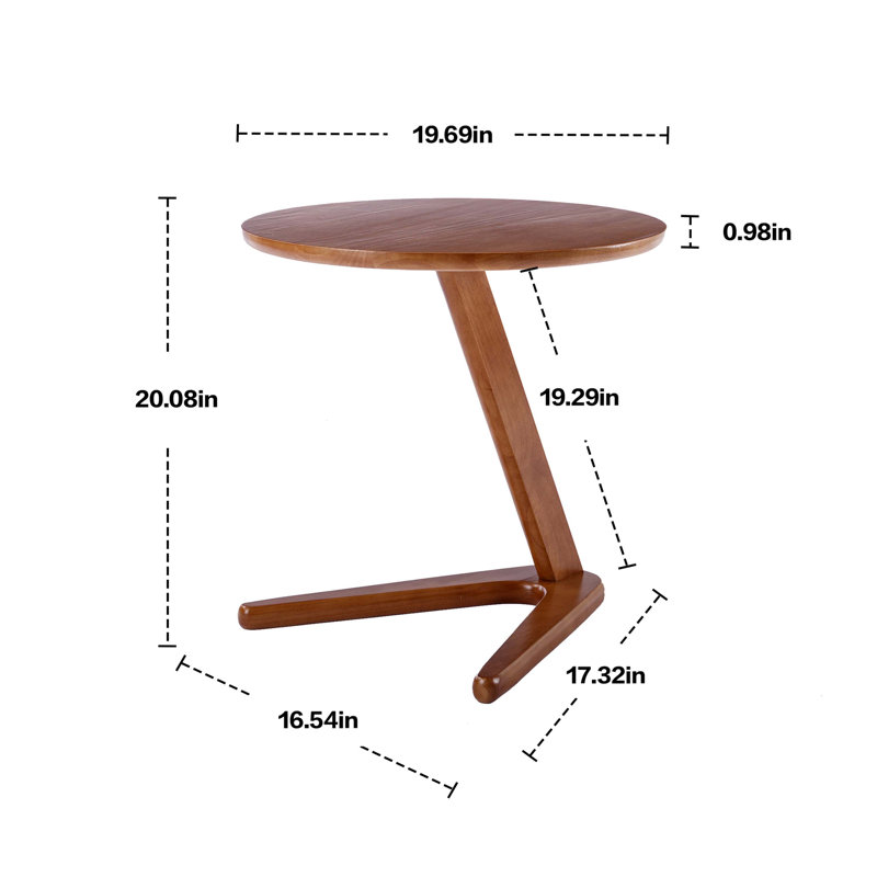 Accent Chairs Set of 2 with Side Table, Wood and Fabric Armchairs Side Chair, Polyester Coffee