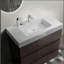 Coiffeuse en noyer avec lavabo, grande coiffeuse indépendante avec rangement, lavabo intégré moderne sans drainage et robinet, pré-assemblé-535313892-535313893-535313913