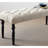 Tan Fabric Dining Bench, Solid Wood Construction And Turned Legs, 48"W X 16"D 19.5"H Bench With Frame Upholstery, Wavy 48Wx16dx19.5H-1863809489
