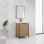 Meuble-lavabo autoportant 24 po avec lavabo en résine et portes à fermeture en douceur 24 po