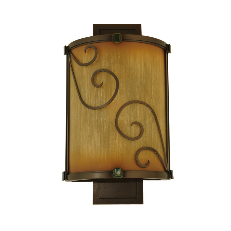 Applique murale encastrée 2 lumières à intensité variable bronze doré