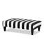 Herlaine 80cm Wide Velvet Rectangle Striped Cocktail Ottoman
