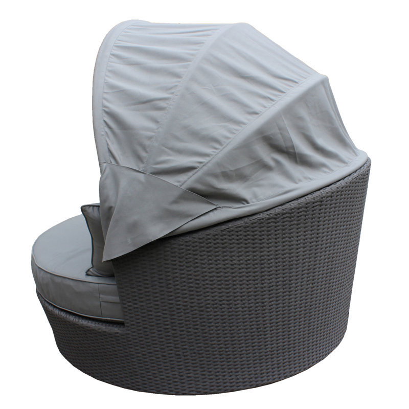Chaise de patio avec coussin Kappalayil, Gris graphite
