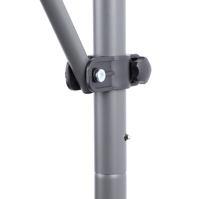 118'' Retractable Patio Canopy - With Fabric And Metal Frame Construction Sun Awning Protected Aluminum Alloy Rollers Steel