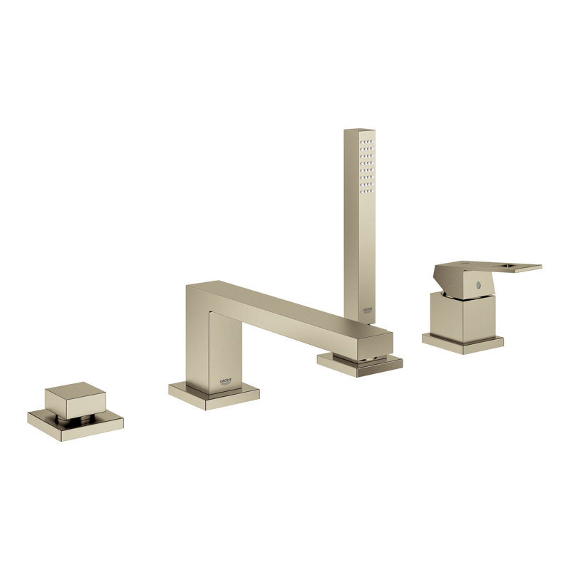Eurocube Deck Mounted Tub Spout, Brushed Nickel