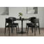 Chaise de salle à manger rembourrée avec assise en similicuir, chaise de cuisine avec structure en bois massif, chaise d'appoint moderne à dossier incurvé-937264908-937264910