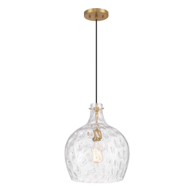 Orjona 1-Light Pendant in Brass, Brass