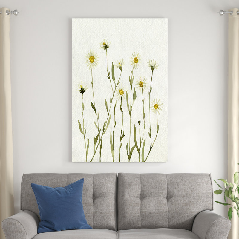 Marguerites blanches antiques II, H 48 po x l 32 po