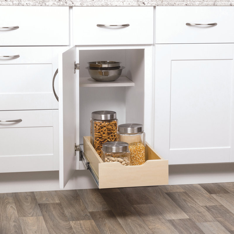 Wood Pull Out Drawer, 5" H x 14.78" W x 22" D