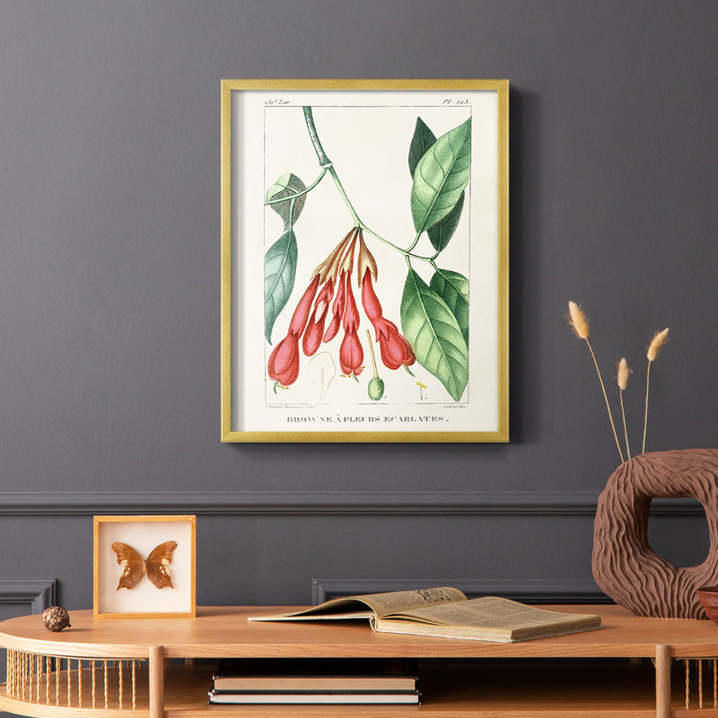 «Turpin Tropical Botanicals I», reproduction encadrée - bois massif, H 10 po x l 8 po