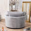 Fayyaz Velvet Swivel Base Cuddle Chair-1745034636