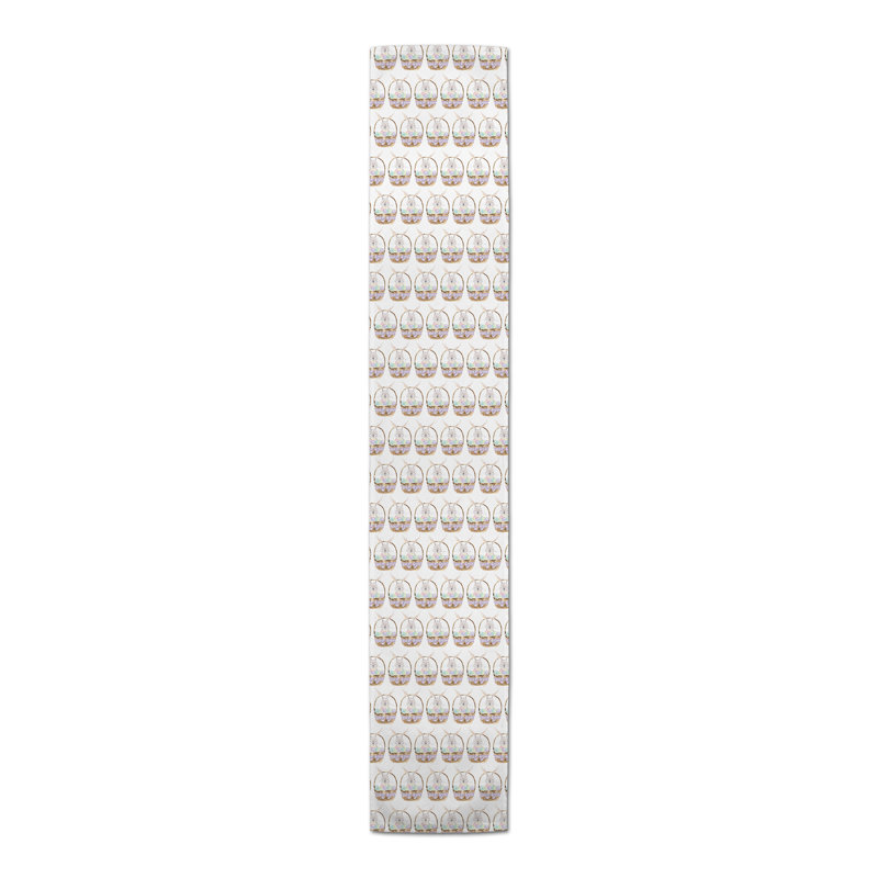 Aniylah Rectangle Easter Polyester Table Runner, 90" L x 16" D