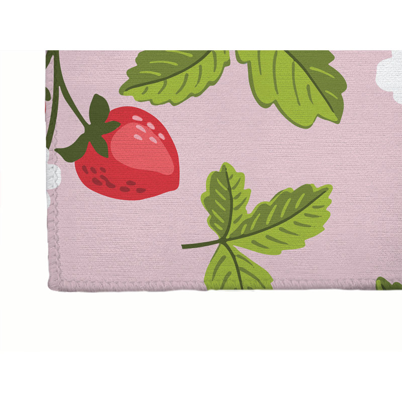 Tapis d'extérieur Strawberries, Tapis de couloir 2 pi 6 po x 8 pi