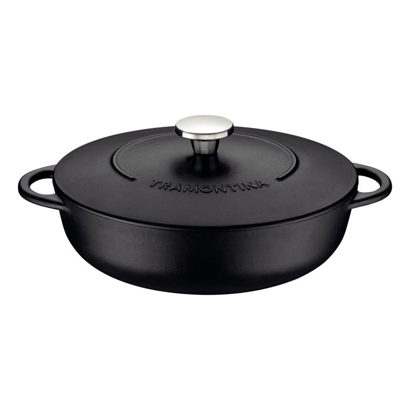 Tramontina Trento 4.1L Non-Stick Enamelled Cast Iron Round Dutch Oven, 4.1, 36.1