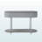 Umber Modern Sofa Table – High Gloss Finish with Chrome Metal Legs & Storage for Elegant Living Spaces